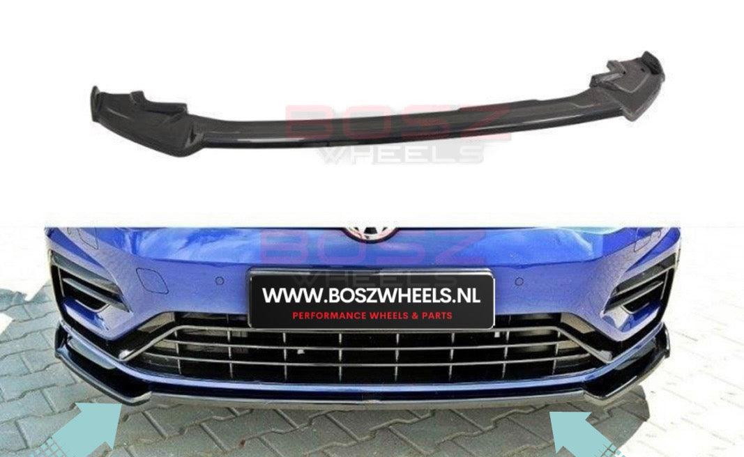 BOSZ - VW Golf 7.5R FL 2017-2020 V.1 front splitter voorspoiler hoogglans zwart