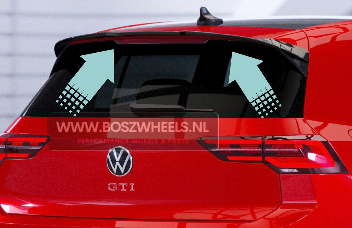 Volkswagen golf 8 GTI GTD GTE R R-LINE dakspoiler kofferbak glans zwart