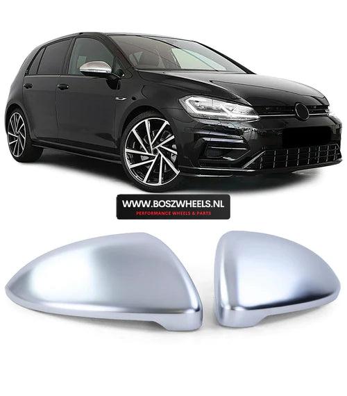 Volkswagen Golf 7 / Golf 7.5 2013-2020 Spiegelkappen – Zwart / Carbon / Mat chrome