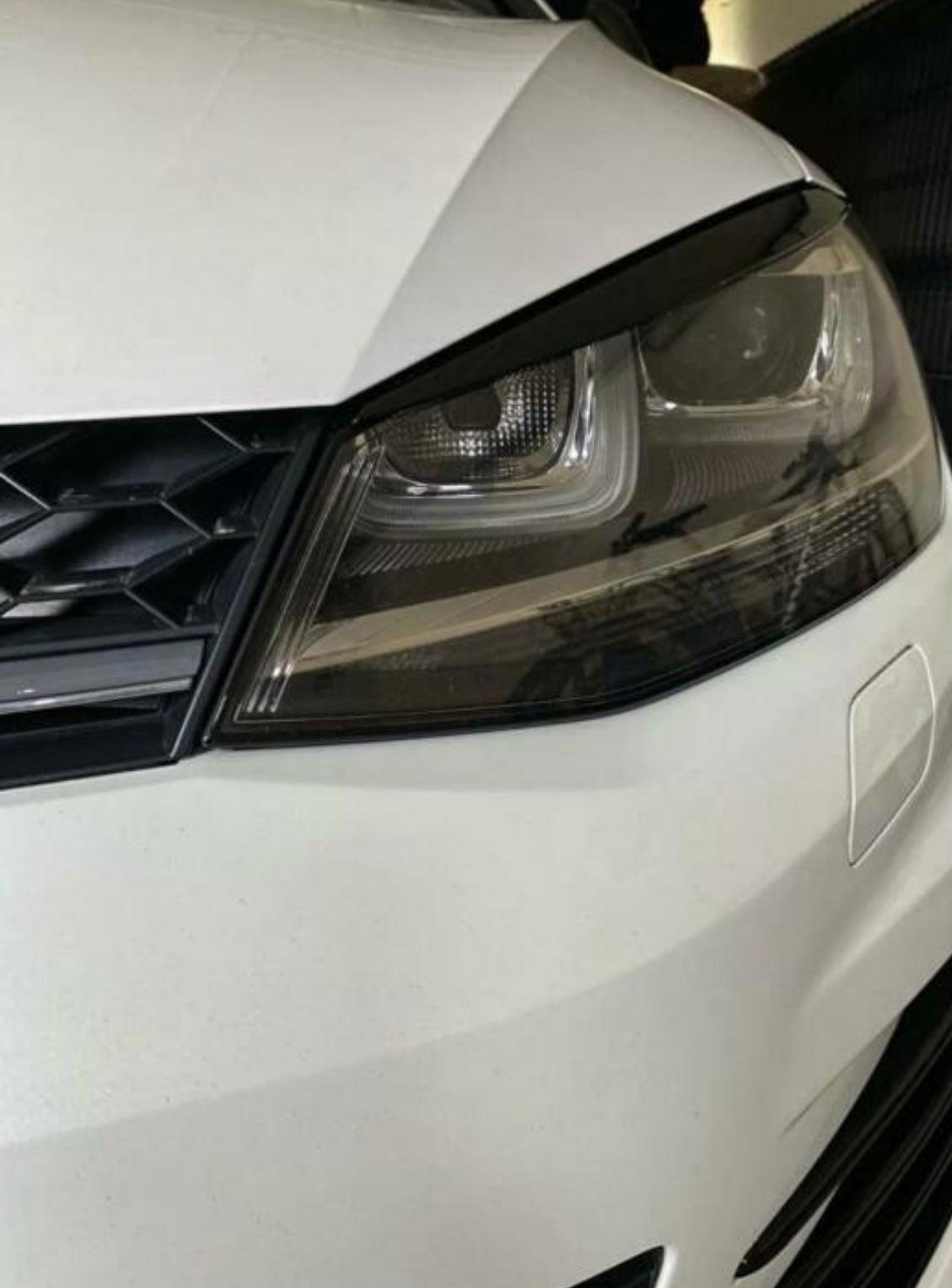 Volkswagen Golf 7 / 7.5 2013-2020 booskijkers wenkbrauw koplampen zwart glans